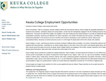 Tablet Screenshot of keuka.peopleadmin.com